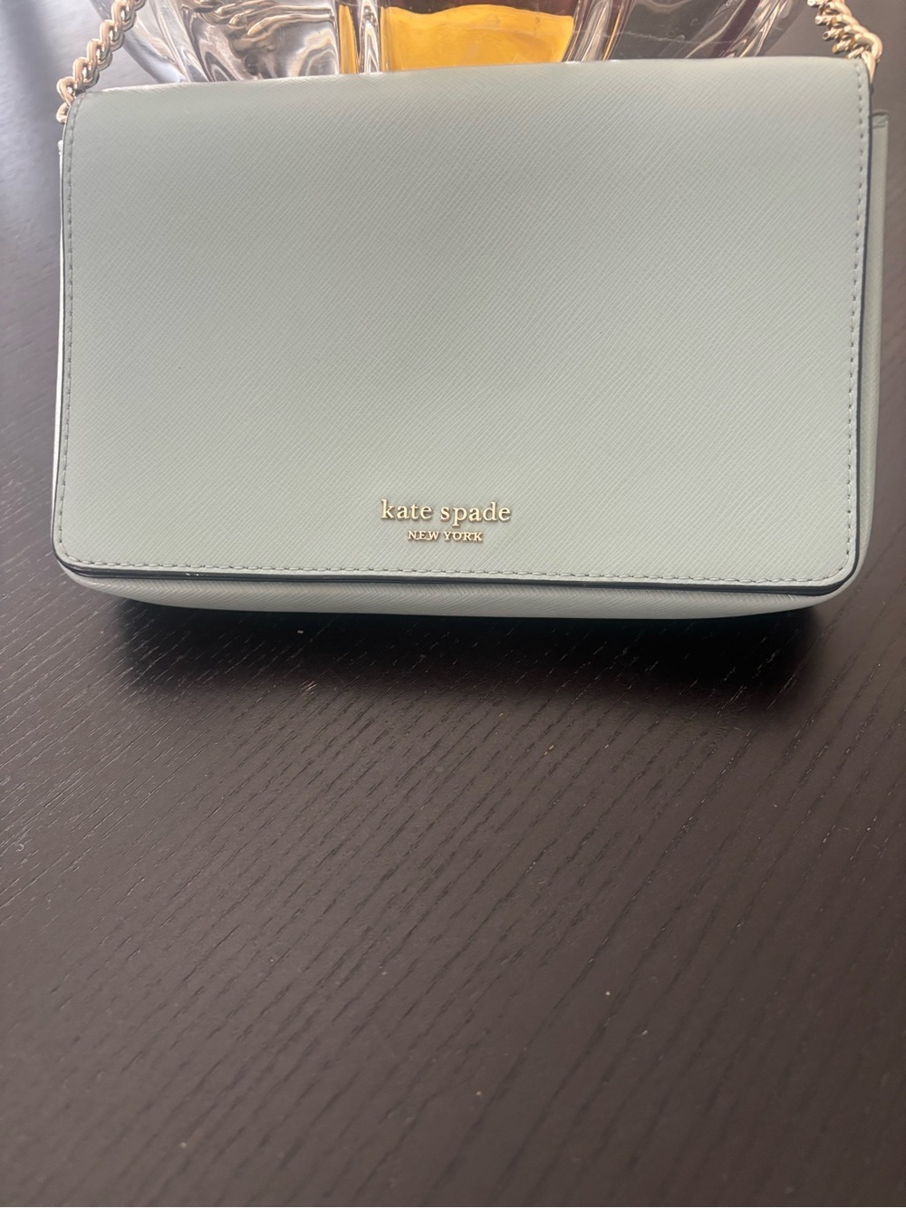 kate spade Light Blue Crossbody Bag with Gold Hardware